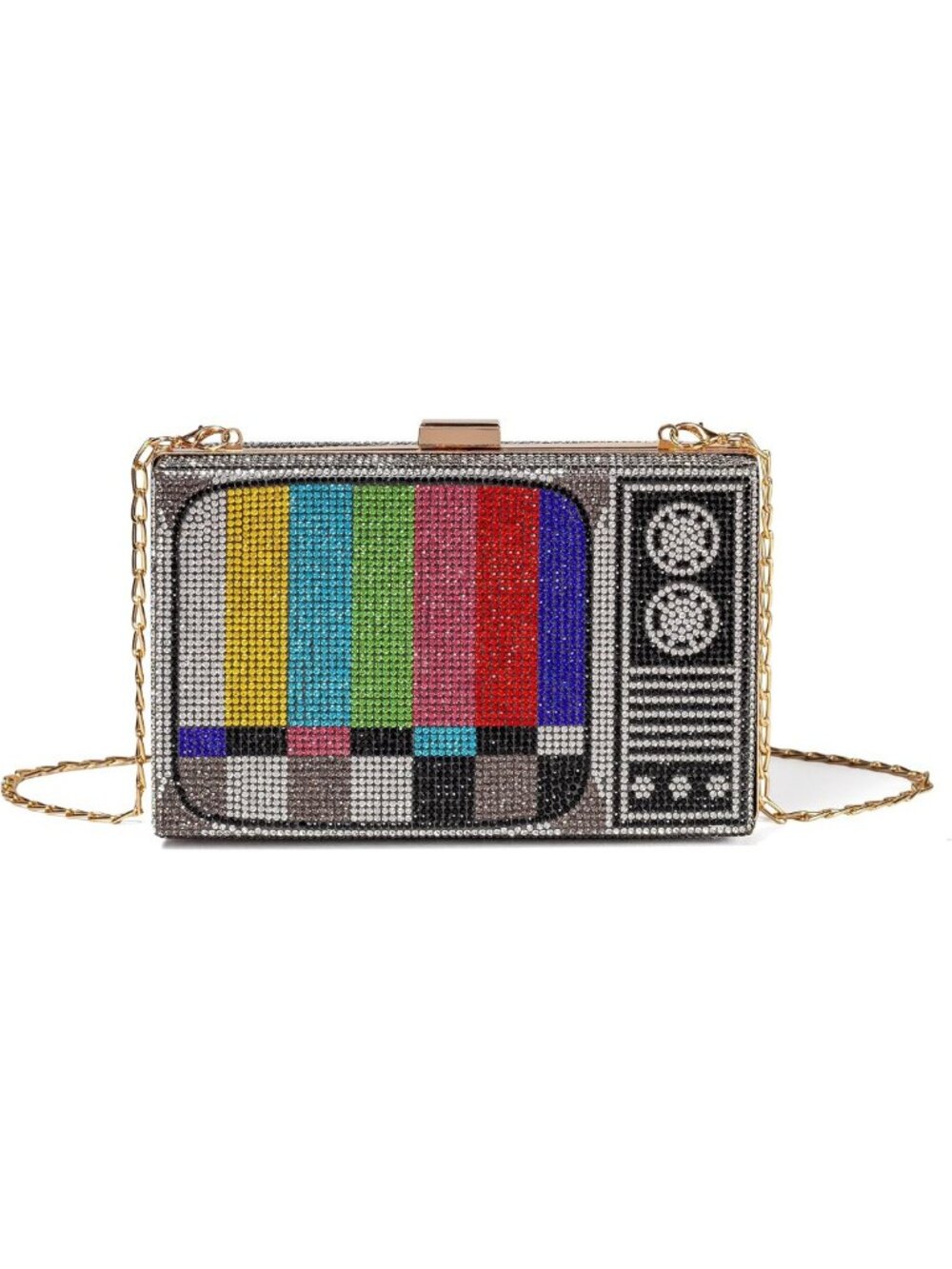 Unique Rhinestone Crossbody Bag - Retro Evening Clutch Purse for Women